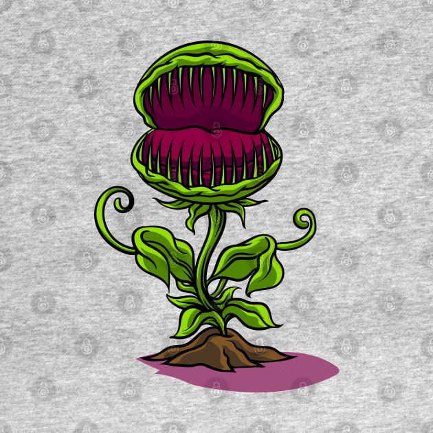 Fly trap Cartoon Illustration by Mako Design 